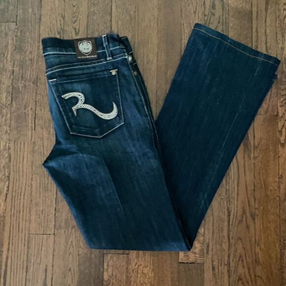*TRENDING* Bootcut!Rock & Republic Sz 30 Bling Pocket Jeans - Picture 1 of 12